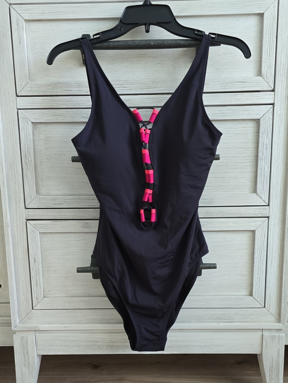 Bleu Rod Beattie Black/Pink/Orange Swimsuit - size 8
